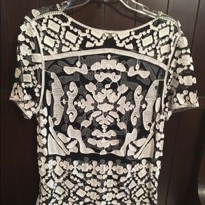 Black and white sheer top from Francesca’s